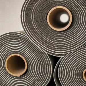 Floor Noise Blokker soundproof underlayment rolls for reducing floor impact noise.