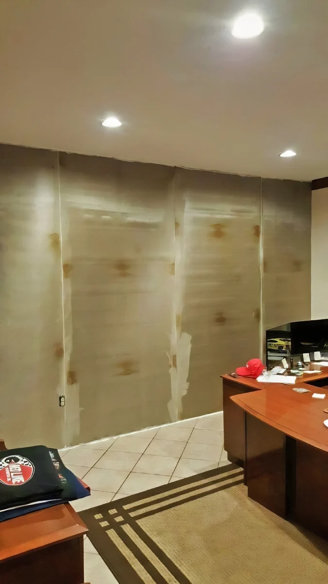 Commercial Partition Before Soundproofing Membrane Install In Valrico FL Retail Strip