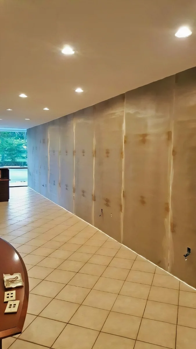 OverWall Blokker Bonded Membrane on a 2×4 Commercial Demising Partition