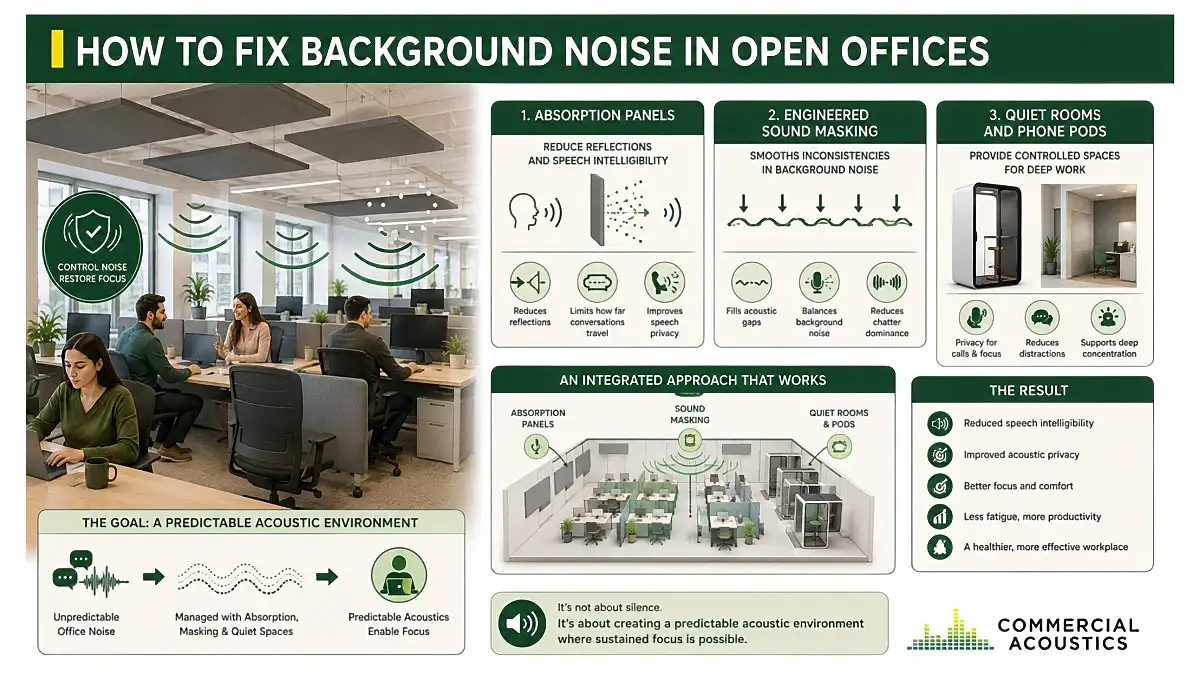 Absorption Panels Reduce Speech and Background Noise