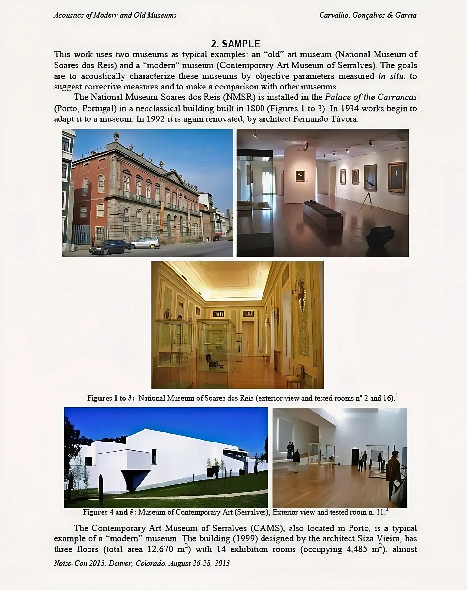 Museum Acoustics Research Data On RT60 Differences Between Modern and Historic Museums