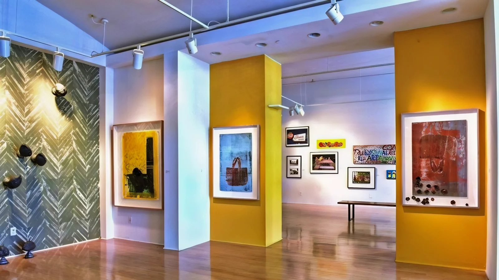 Six 4×4 Ceiling Clouds Across Three Rooms at The Morean Arts Center