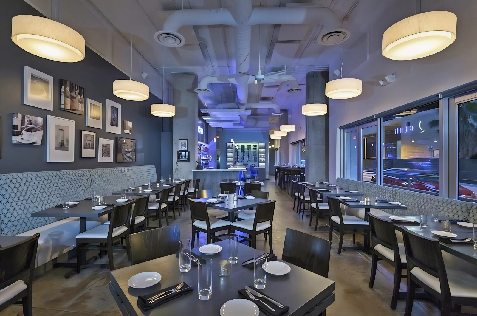 Ceiling Clouds RT60 0.7s at Cena Fine Dining Restaurant