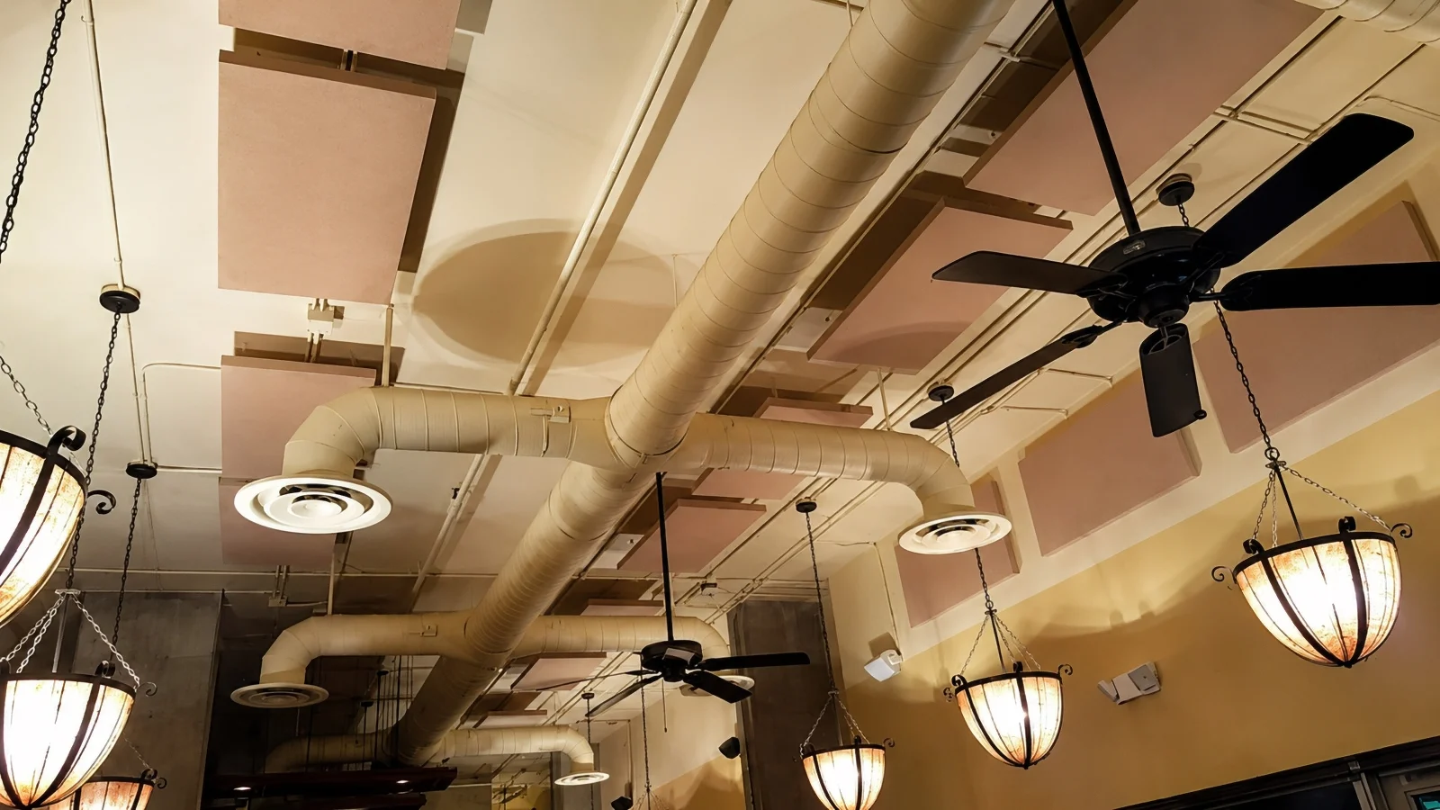 Cena Fine Dining Restaurant Interior with Ceiling Cloud Acoustic Treatment Tampa Channelside