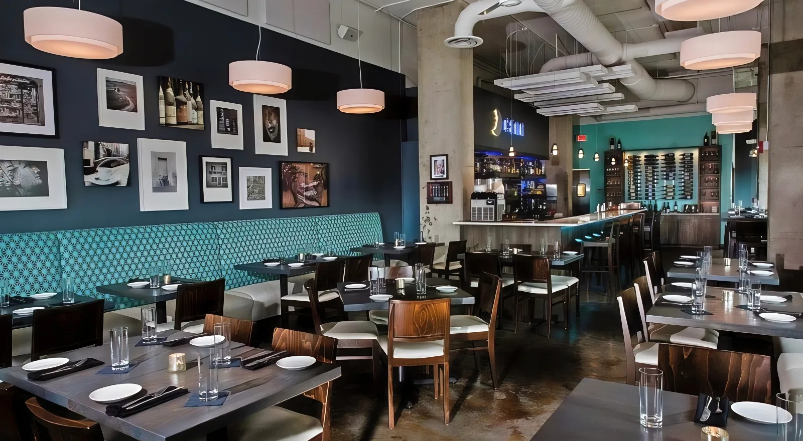 Custom Fabric Matched to Decor Acoustic Panels for Cena Fine Dining