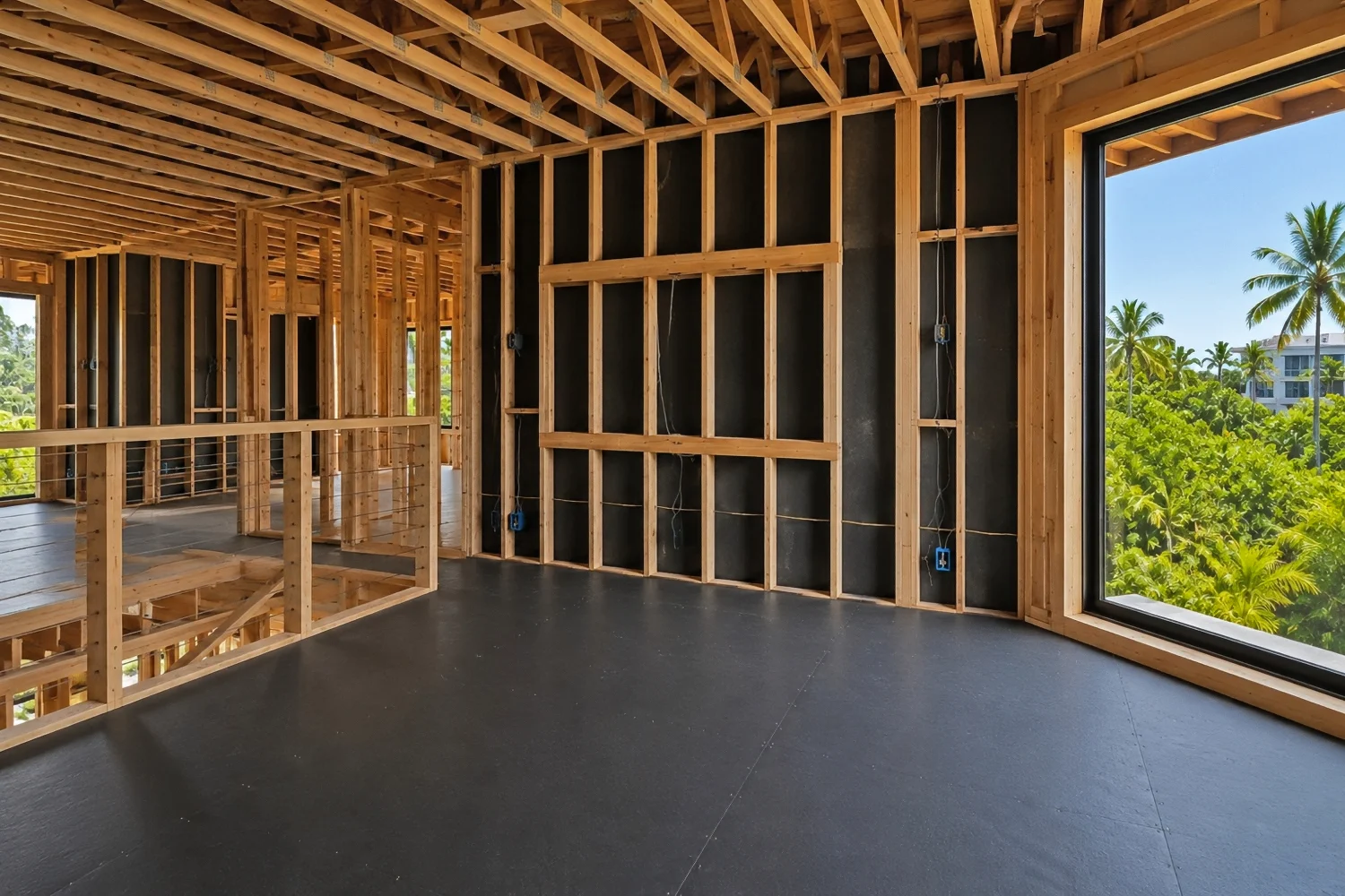 Tampa Custom Home Build Wall Blokker Pro & Floor Blokker Membrane On 2nd Story