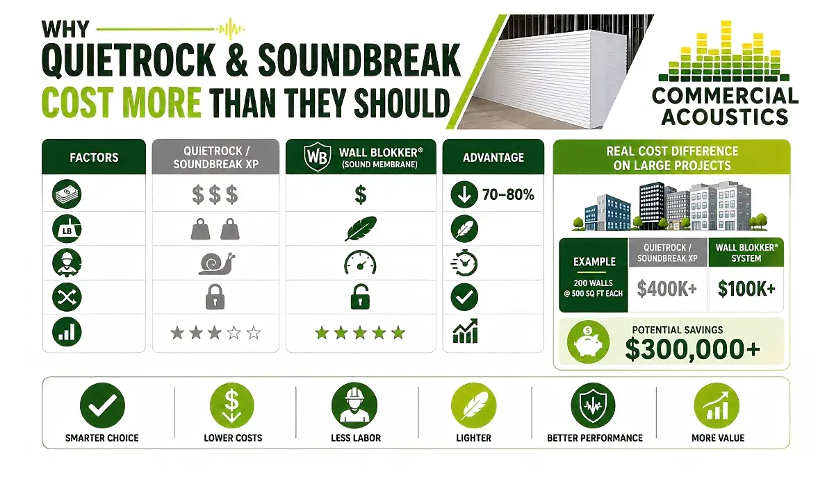 Affordable sound membranes outperform traditional soundproof drywall systems