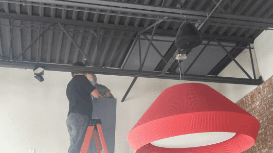 Lake Nona clubhouse panel coverage across metal deck