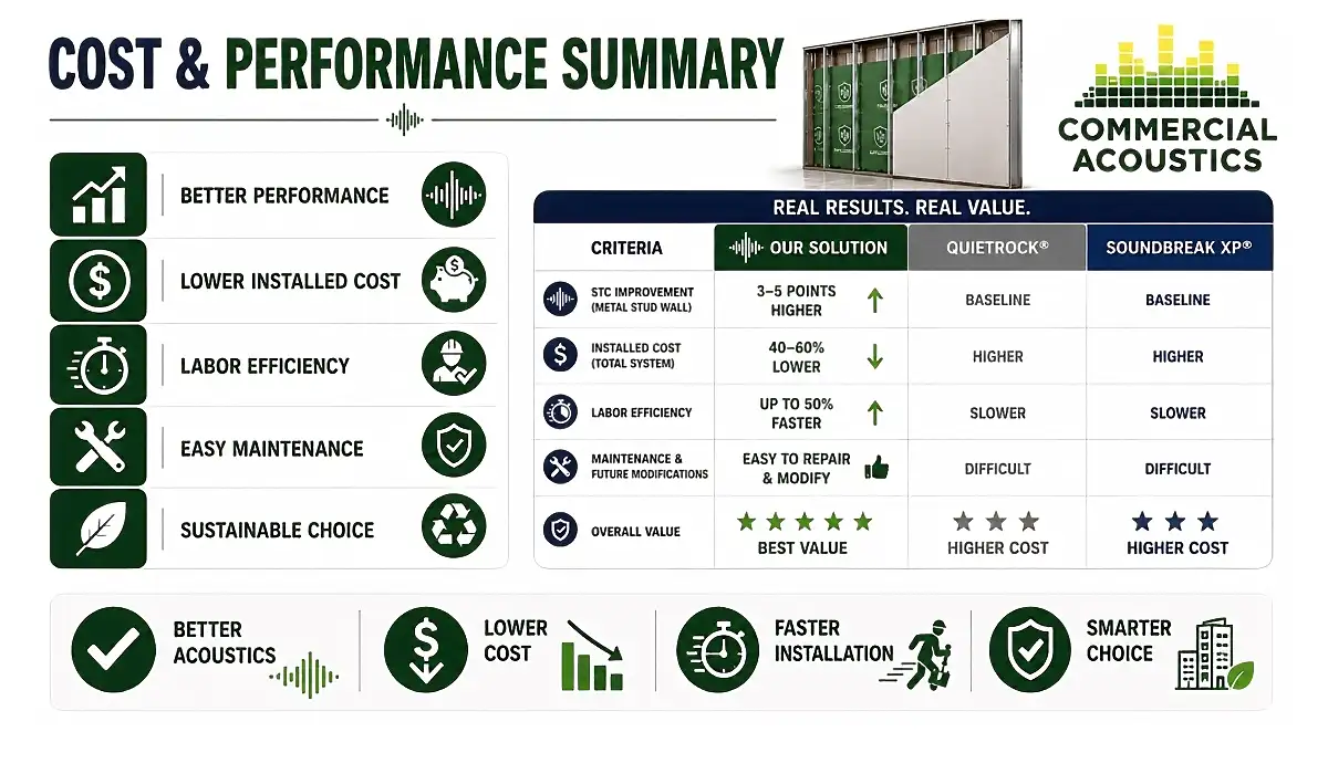 Wall Blokker delivers better acoustics at a lower total cost