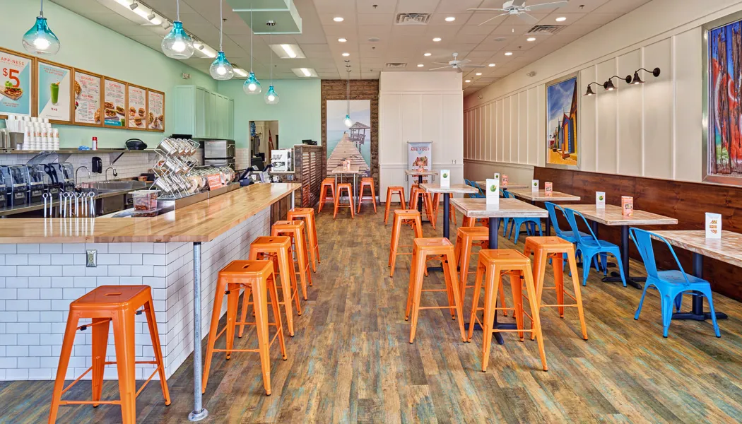 Acoustic Art Panels for Restaurants Custom Printed Echo Reduction Tropical Smoothie