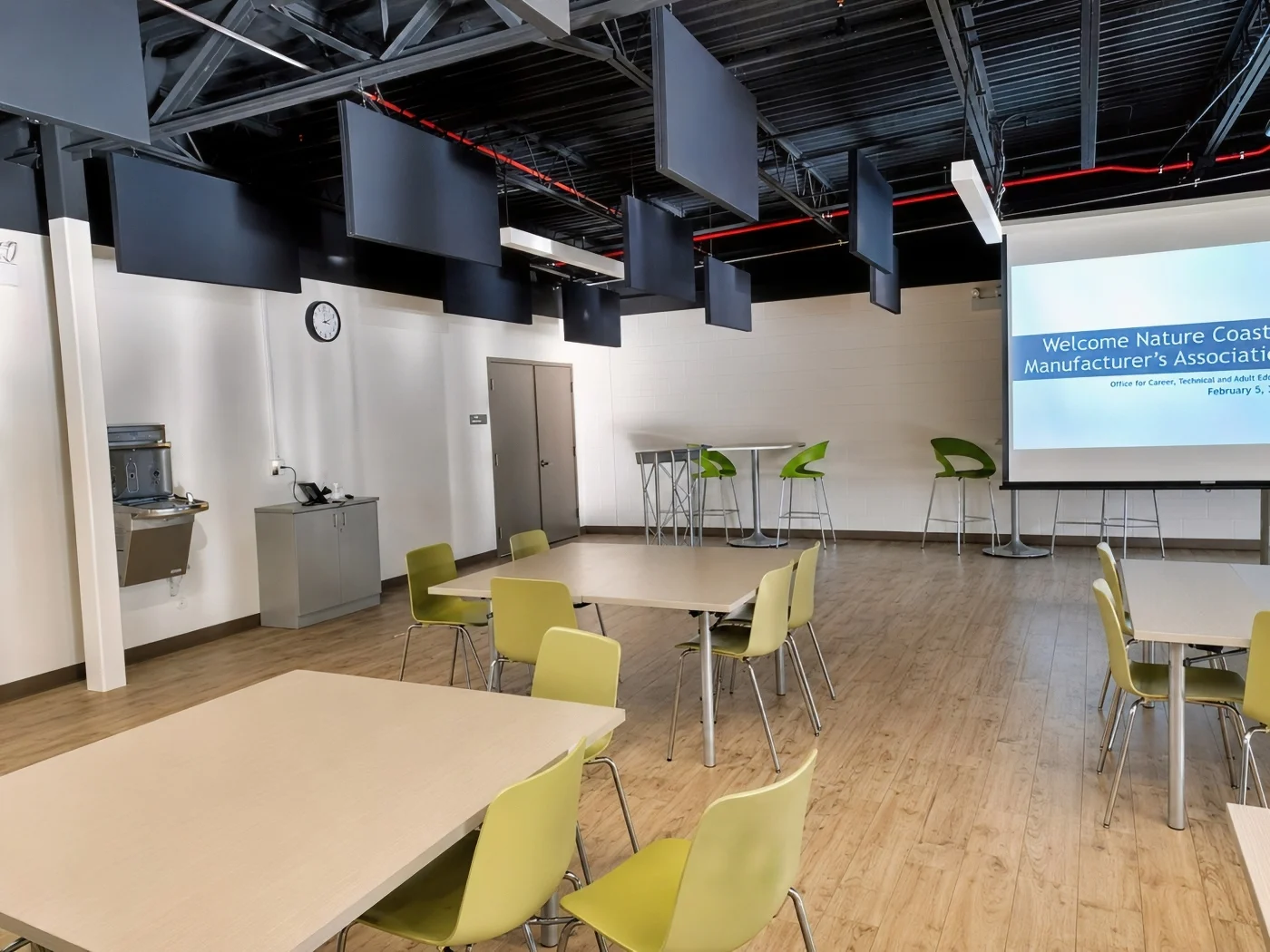 Acoustic Baffles for School Cafeteria Enhanced Soundproofing Treatment