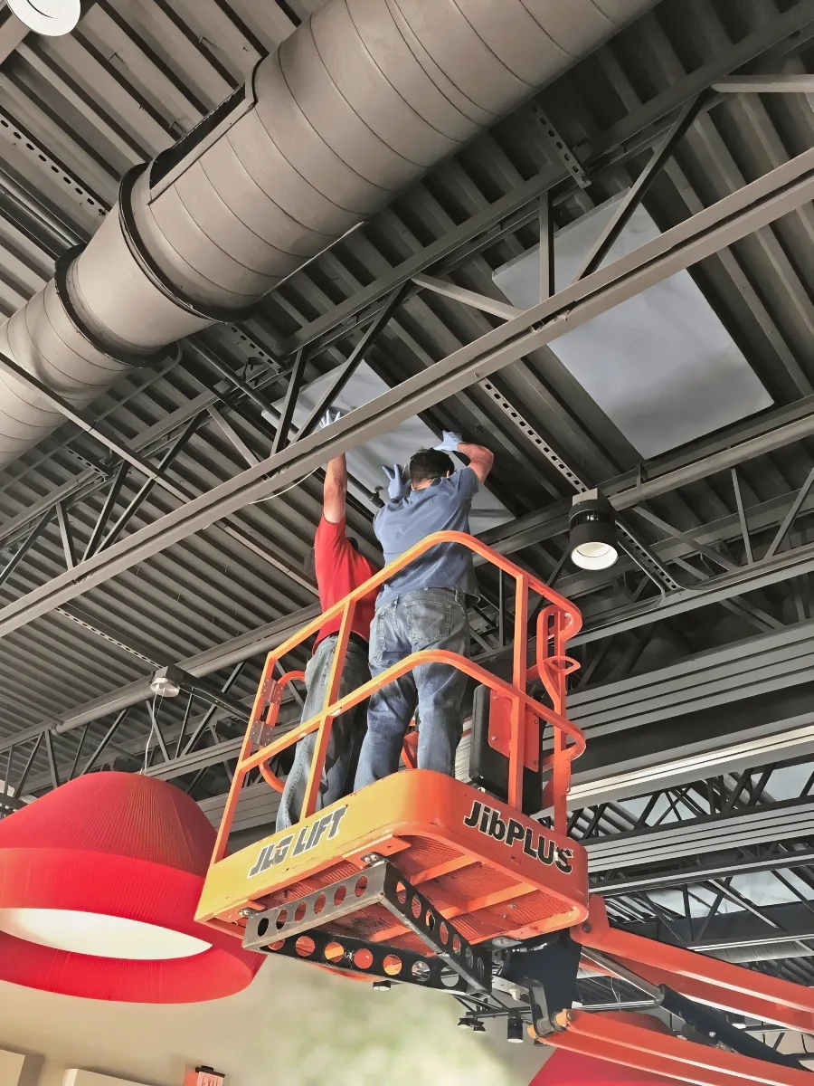Acoustic Panel Install Detail on Metal Deck Ceiling