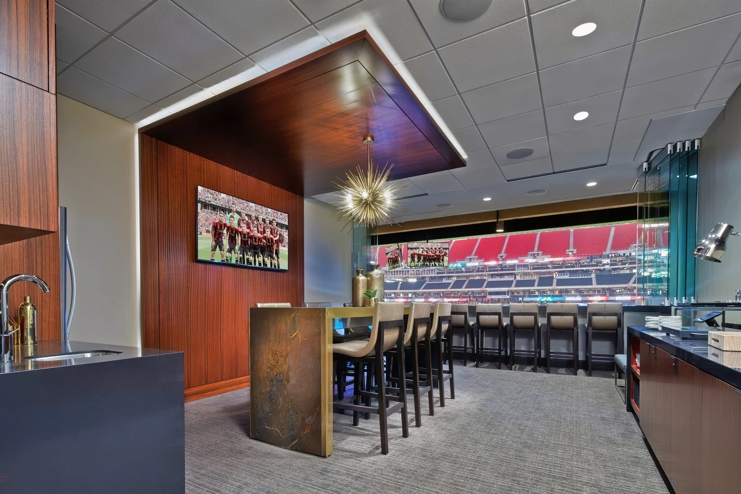 Acoustic Privacy in a Stadium Suite Atlanta Stadium Soundproofing