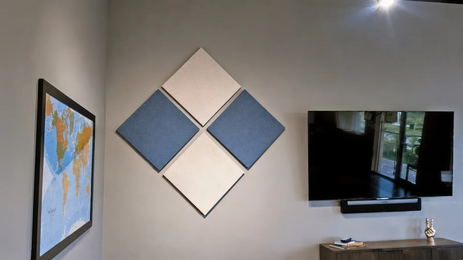 Open Office Reverberation Reduction with Hanging Acoustic Baffles in Tampa