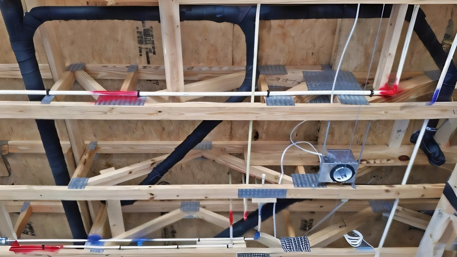 Pipe Lagging Install on Residential Bathroom Drain Stack