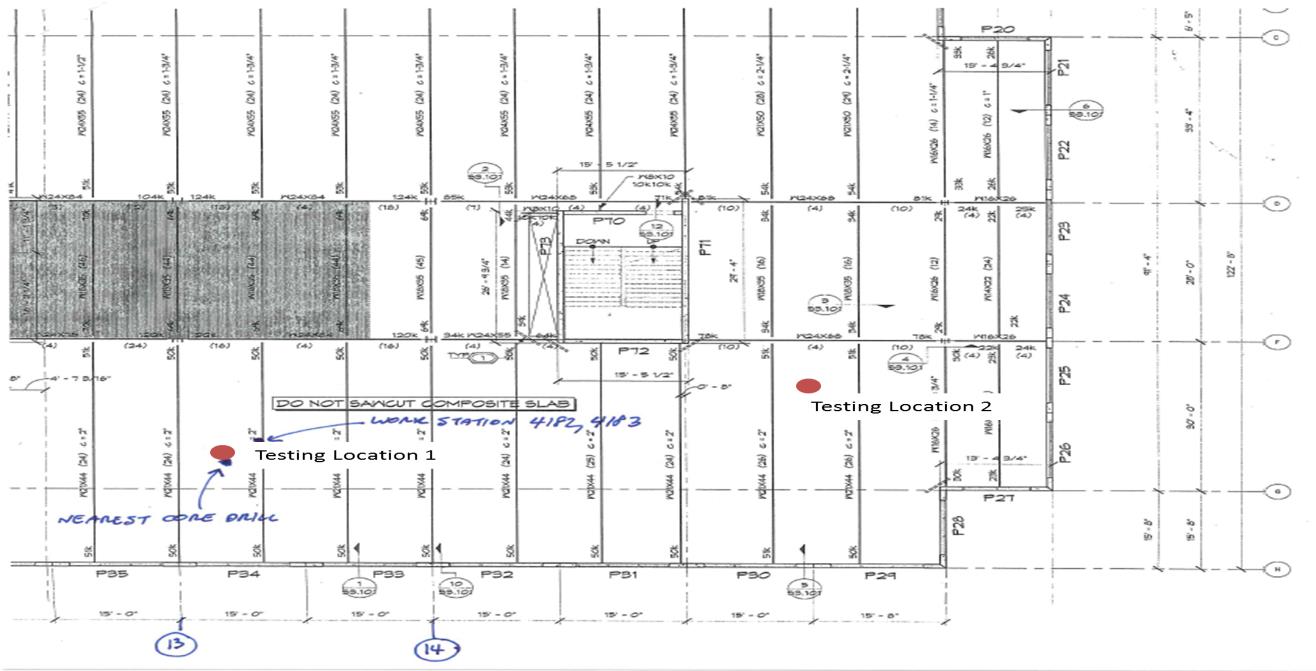 Office floor vibration time series captured under footfall traffic