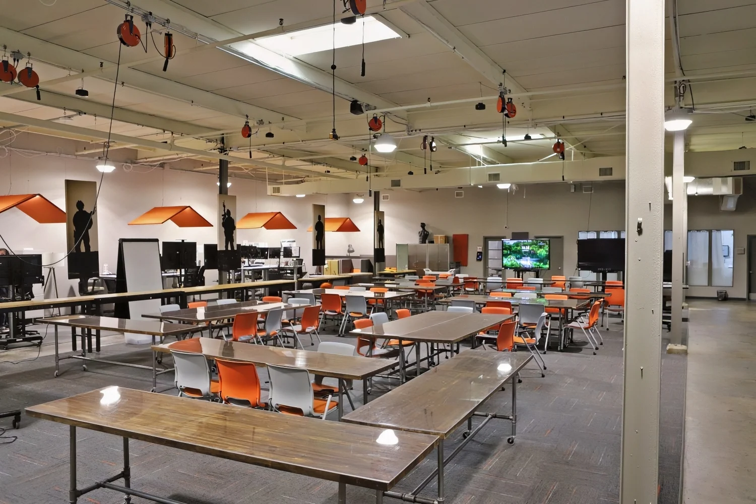 Three-Zone Acoustic Treatment SOFWERX Warehouse-to-Office Conversion