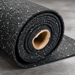 AcoustiStep rubber IIC-rated sound mat for floor impact noise control