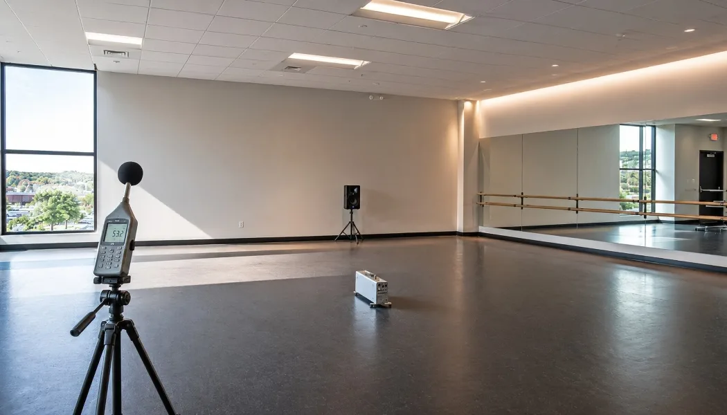 Dance Studio Soundproofing AIIC Field Test for Mixed-Use Commercial