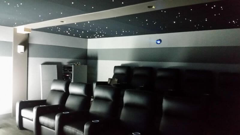 Home Theater Acoustics Case Study Commercial - Fabric For Walls In Home Theater