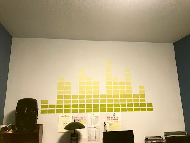 sound absorption in a room