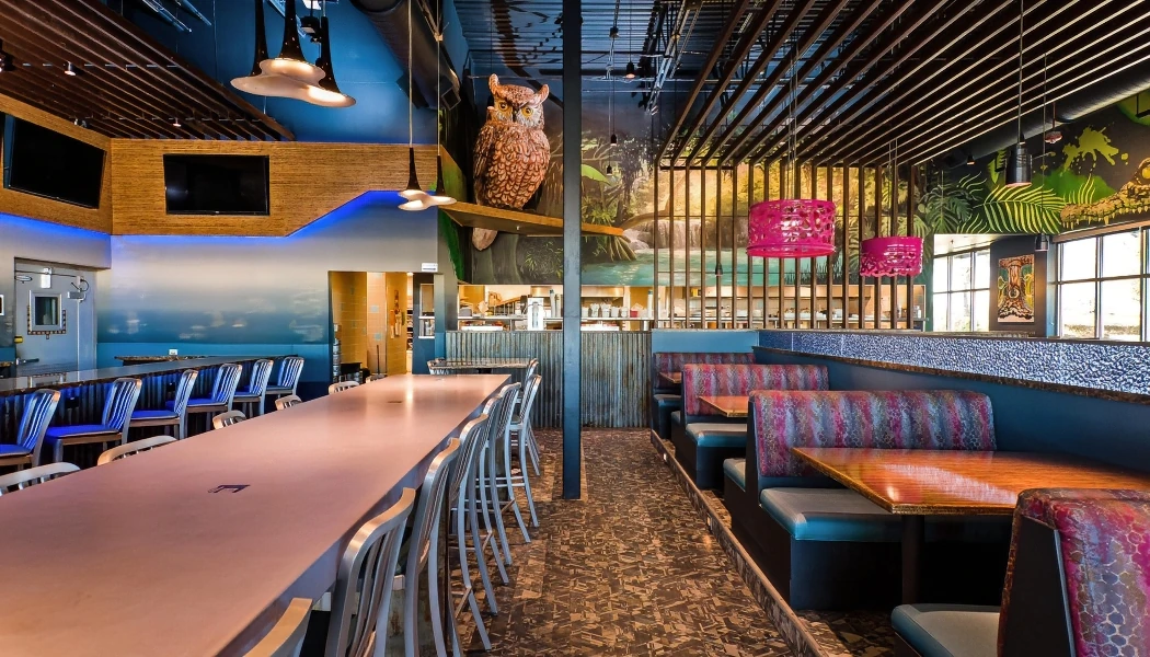 Pizzeria Acoustic Treatment Mellow Mushroom Wall Panels