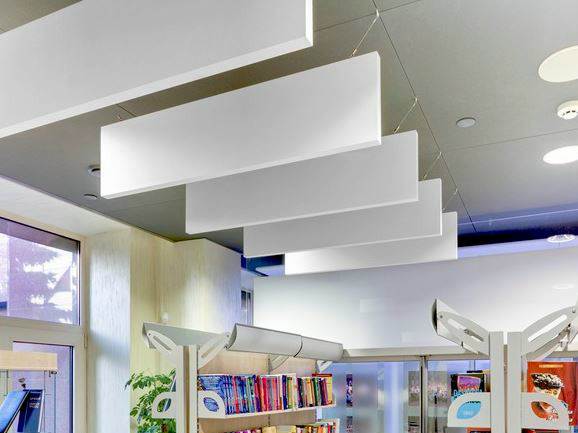 Fabric Wrapped Acoustic Ceiling Baffles Commercial Acoustics