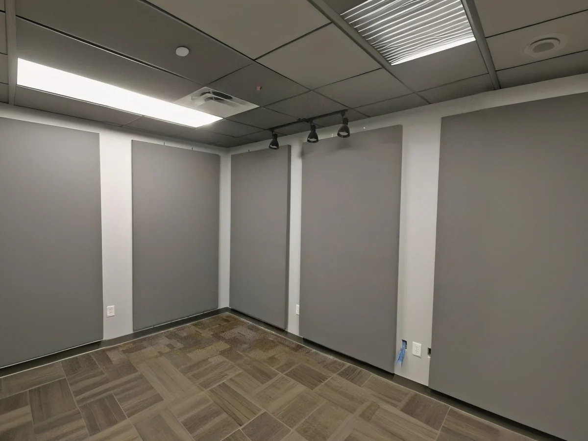 Wall-Mounted 4-Inch Acoustic Panels in a GPB Recording Studio