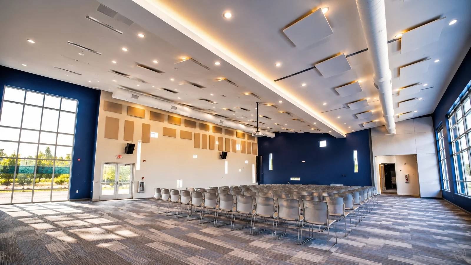 WellCome OM Acoustic Wall Panels and Ceiling Clouds, Spring Hill FL (South View)