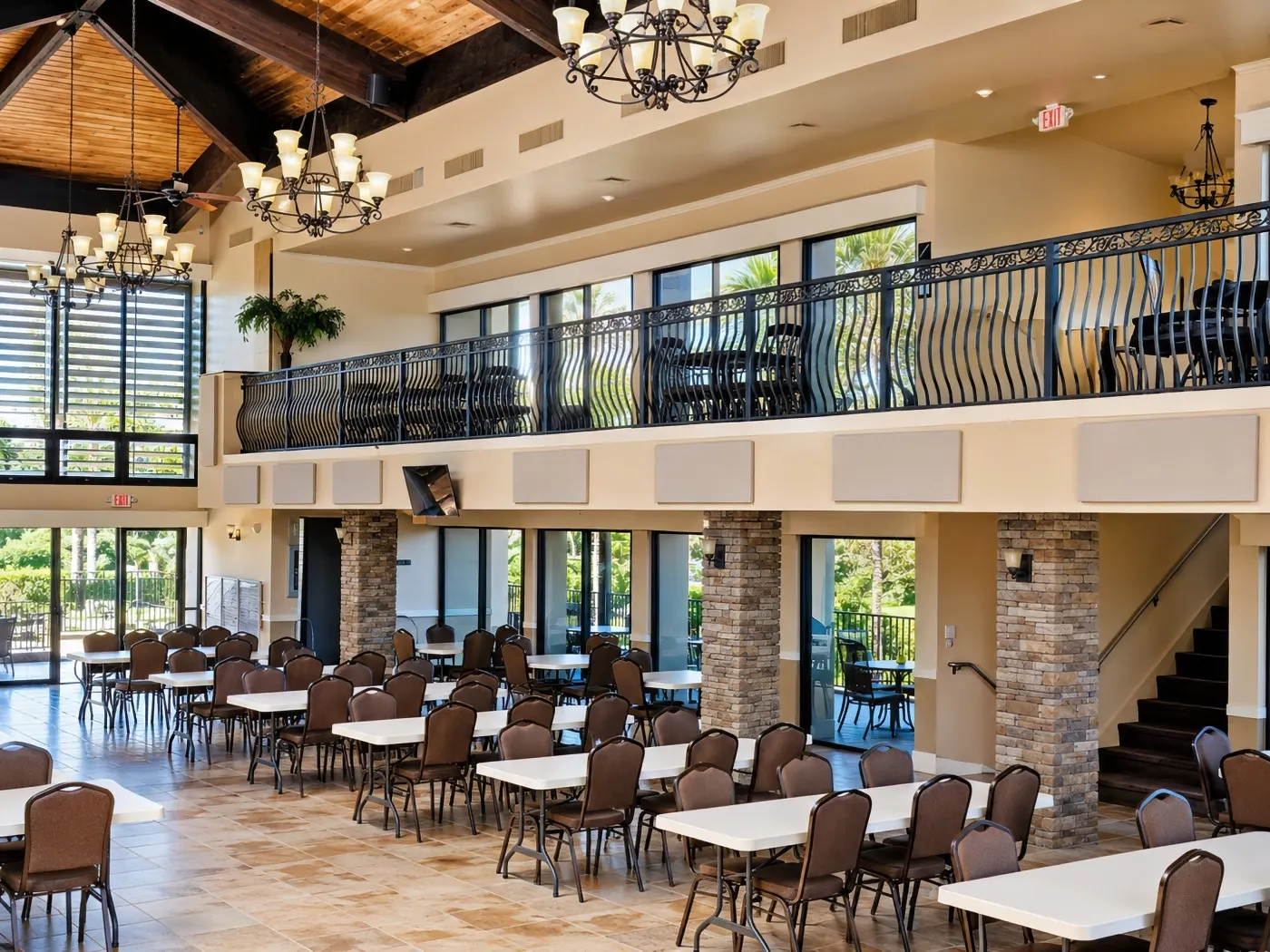 Acoustic Panels Below the Railings, Country Club of Ocala Clubhouse