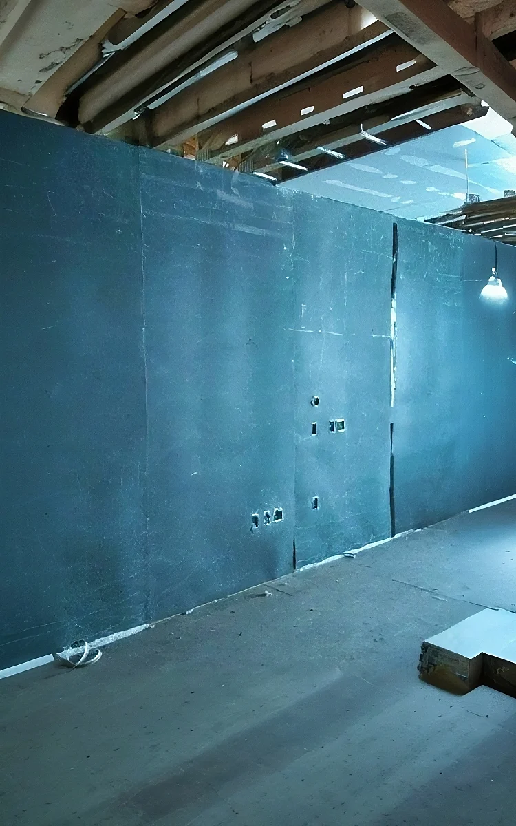 Wall Blokker PRO Stapled to Wood Studs, Single-Side Hotel Demising Wall