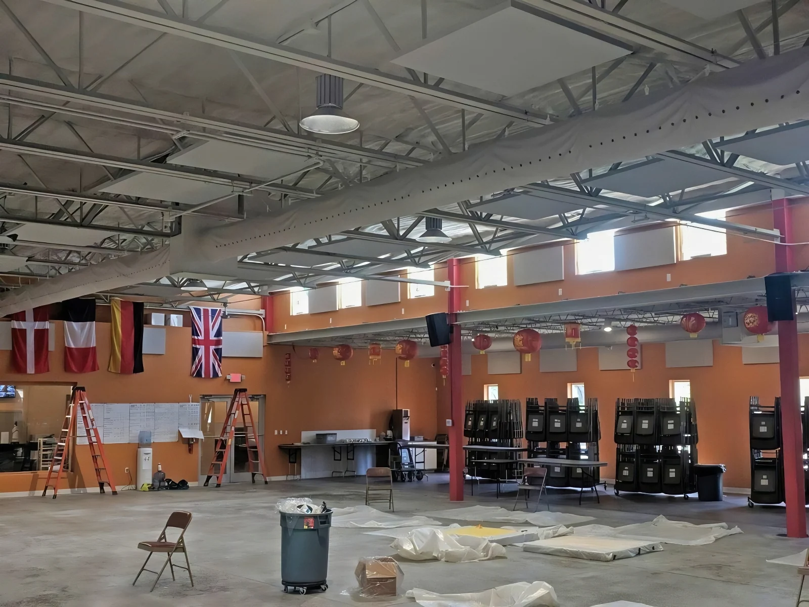 Installation of Tai Chi Fitness Acoustic Ceiling Clouds