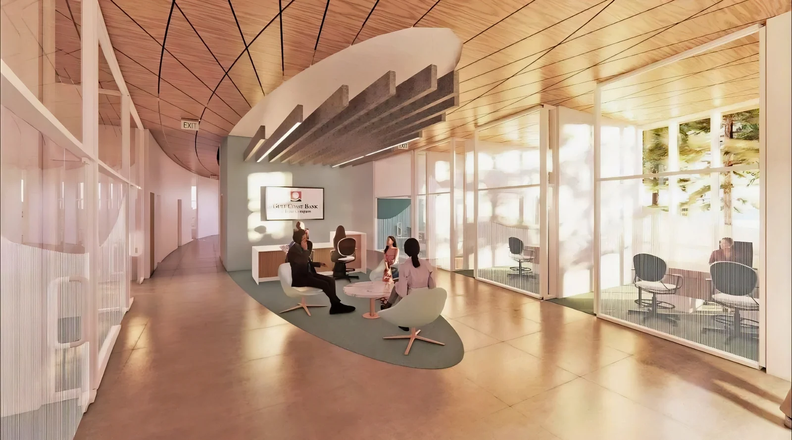 Acoustic Wall Systems Elevate Gulf Coast Bank Office Environments