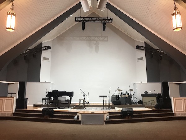 Acoustic Fabric Wall for Churches