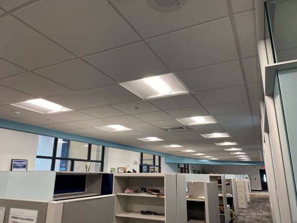 sound masking in open office above cubicles