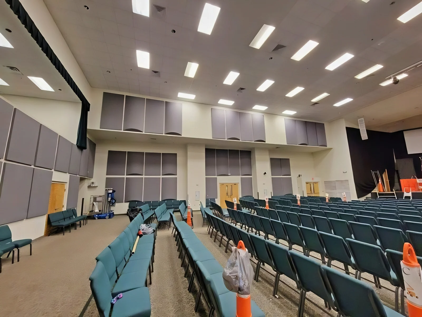 Acoustic Panels and Diffusers Re-Wrapped Onsite