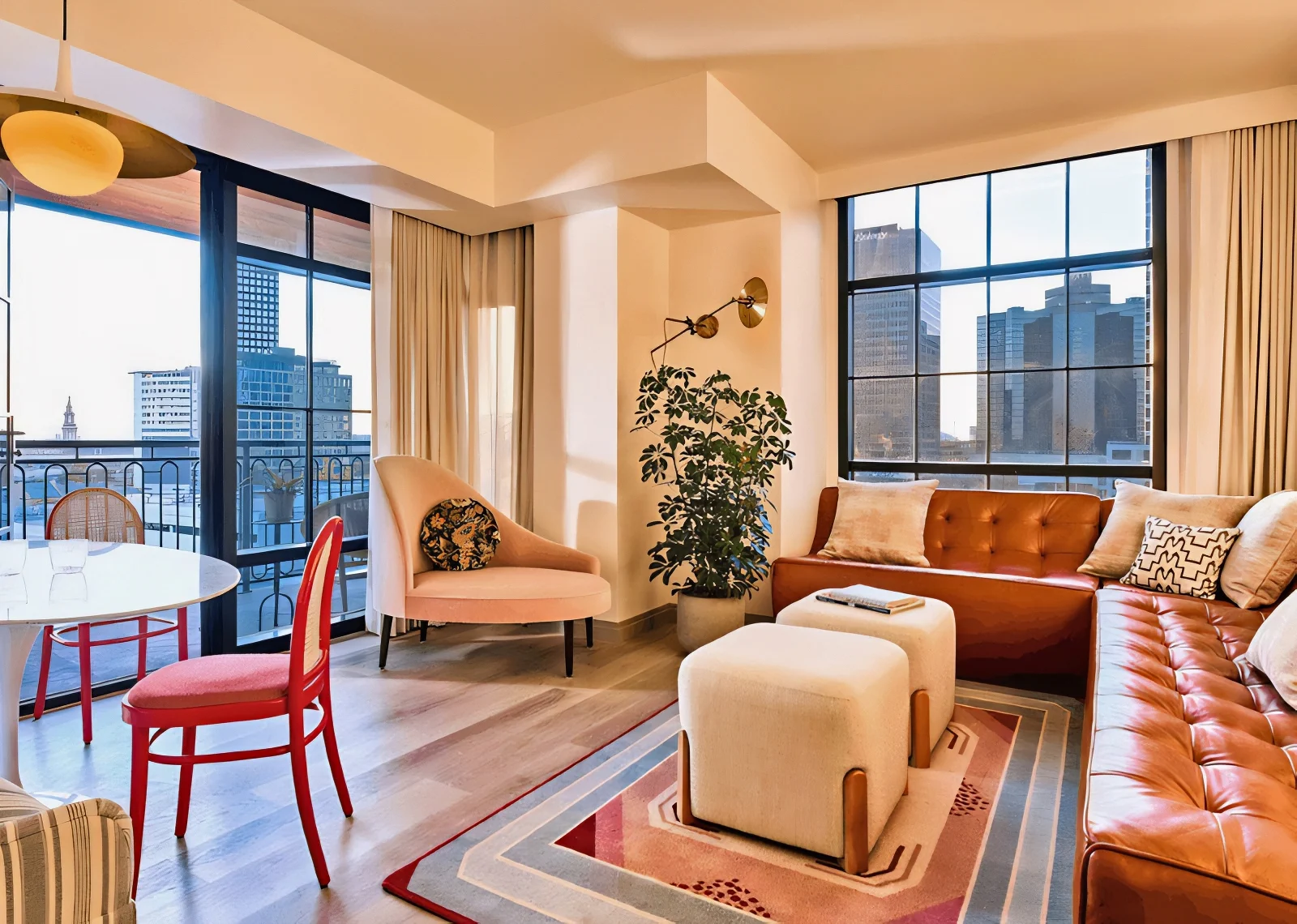 Virgin Hotel King Suite Blend of Acoustics and Aesthetics