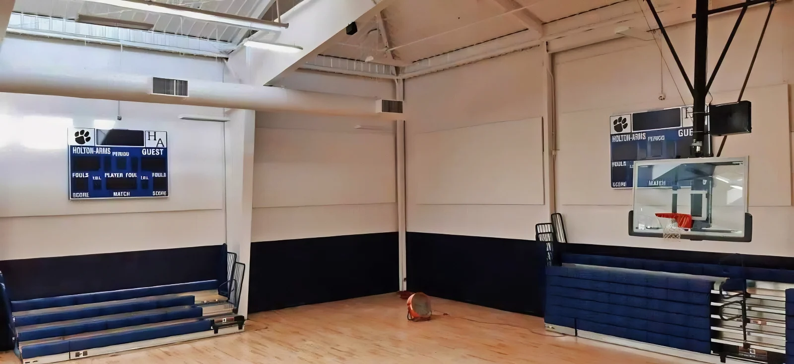 Impact Resistant Acoustic Wall Panels Installed in Gymnasium