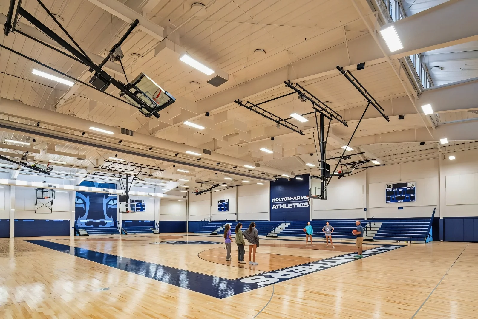 Impact-Resistant Sound Panels at Holton Arms Gymnasium