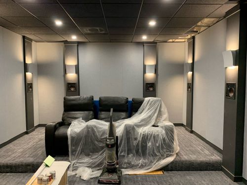 Home Theater Stretched Fabric Wall