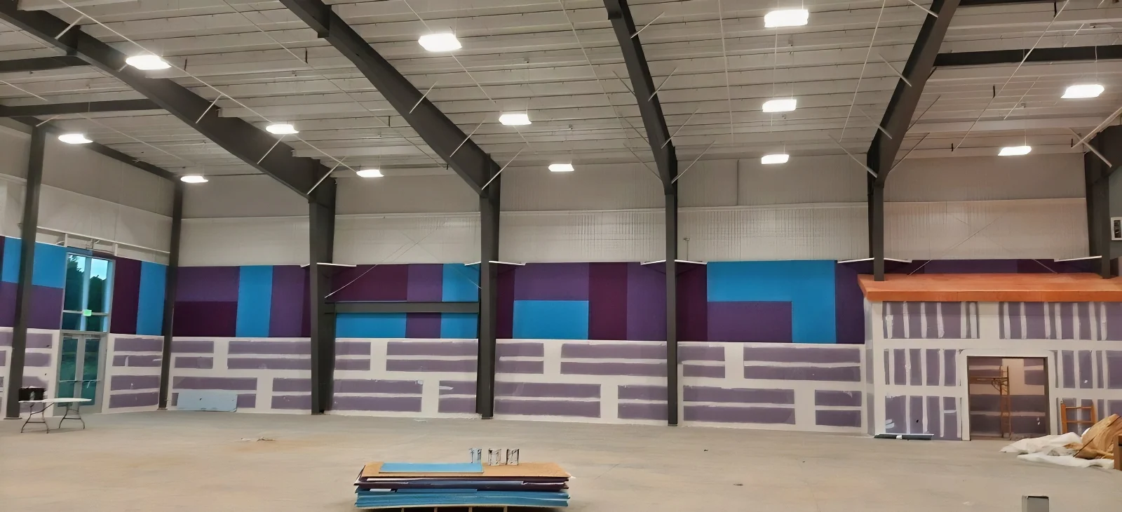 Mary Sue Rich Community Center Wood Fiber Panels Install