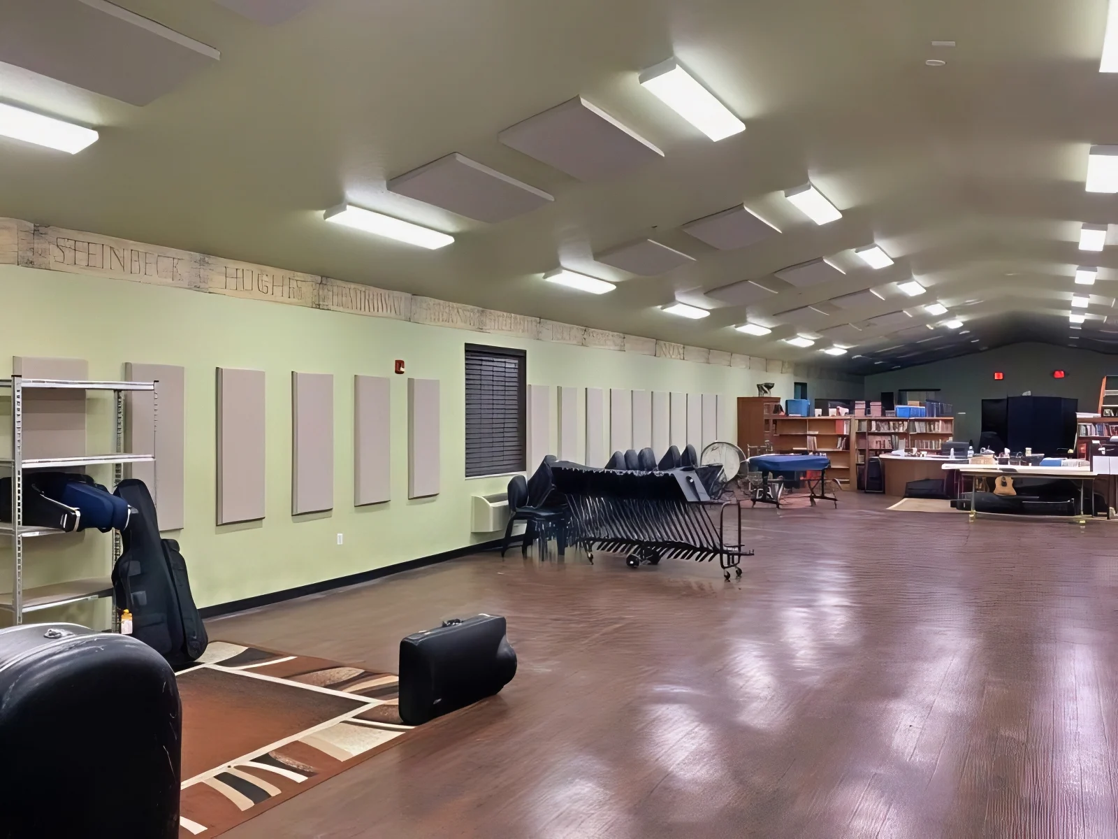 Ceiling and Upper Wall Acoustic Panel Install for Music Room