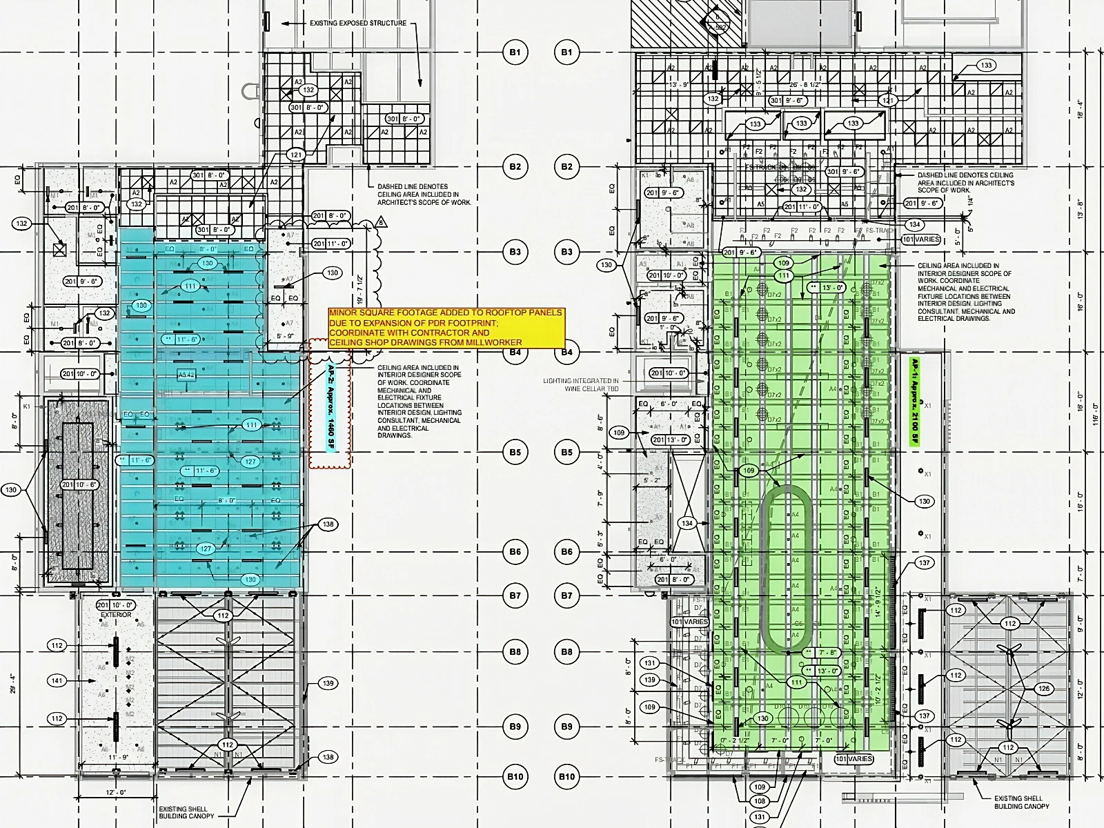 Reflected Ceiling Plans for Union New American Tampa, FL