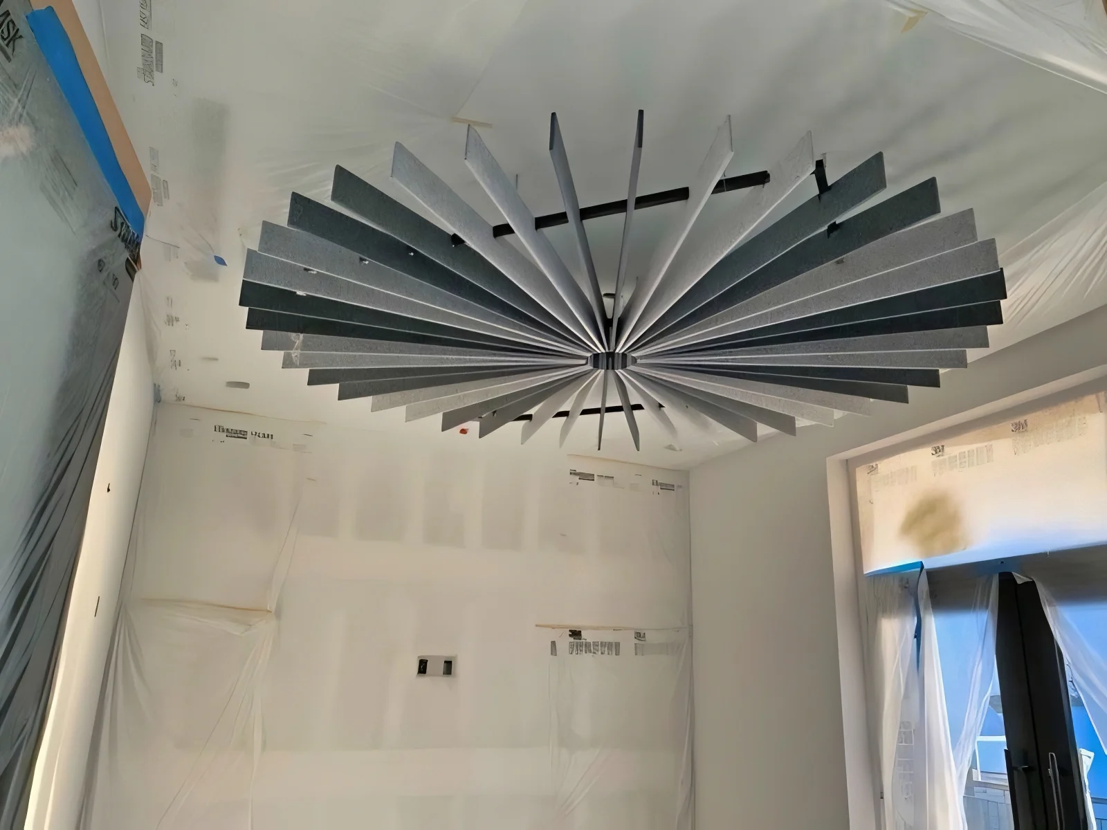 Capstan Financial Felt Ceiling Baffle Unit Install