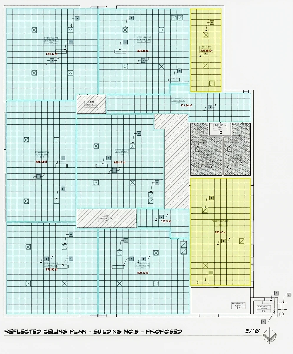 Brooksville Elementary - Reflected Ceiling Plan Building 5