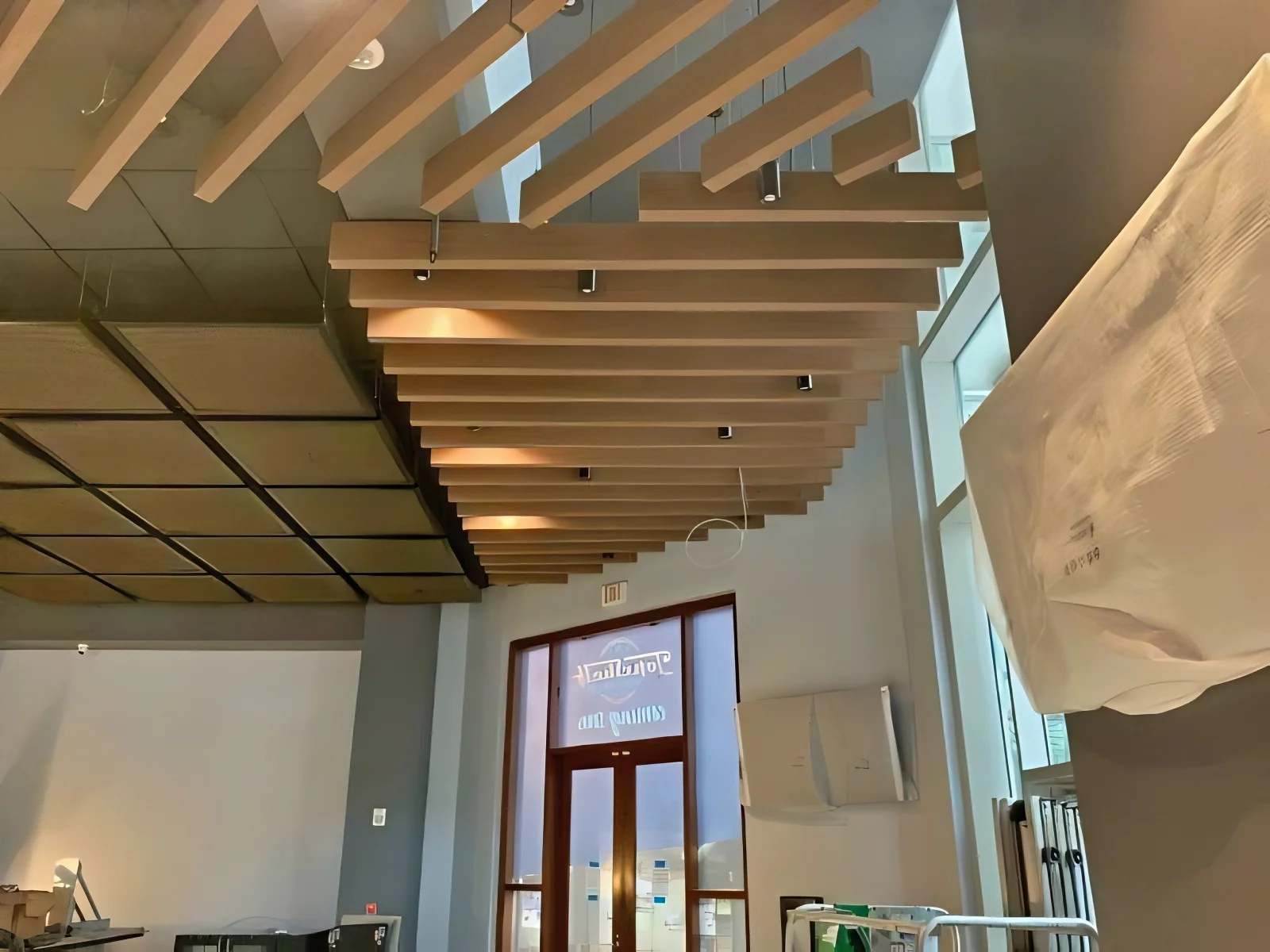 Top Shelf Wood-Look Felt Baffles Acoustic Treatment