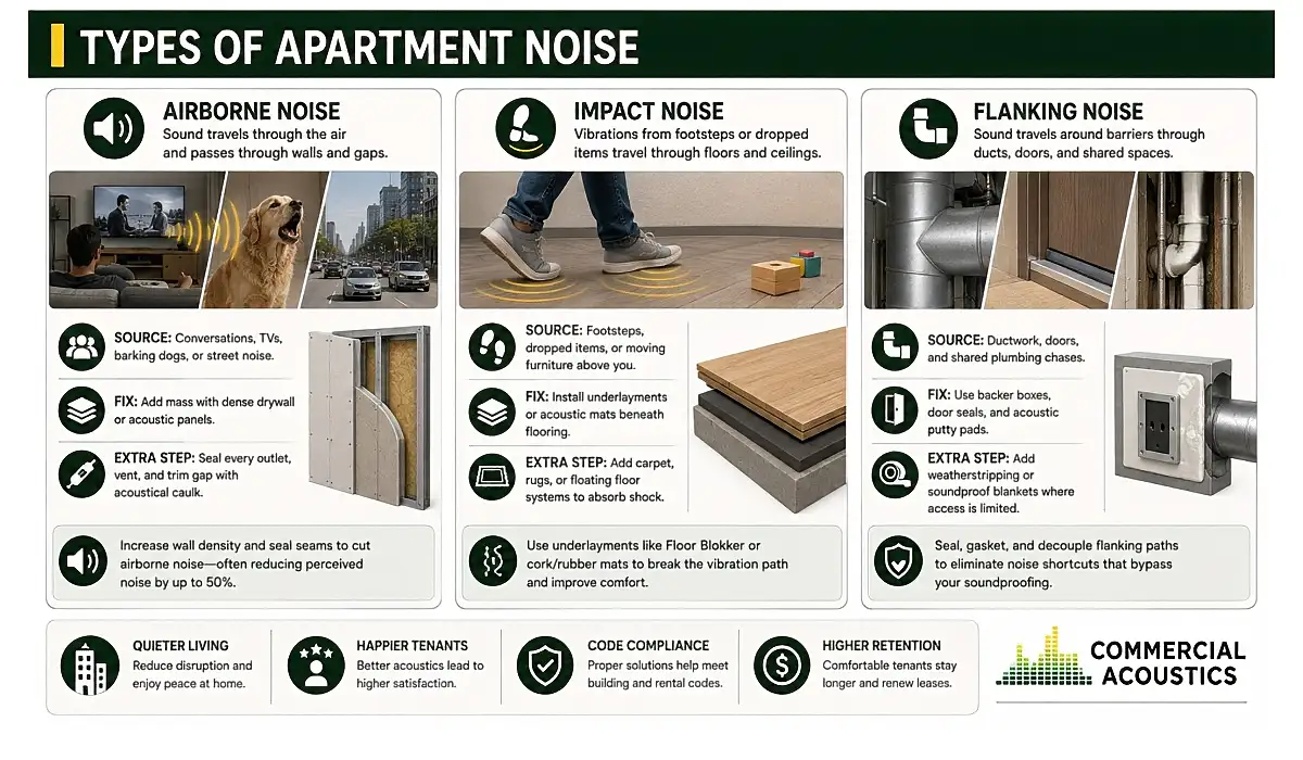 Apartment Soundproofing Starts With Identifying Noise Types