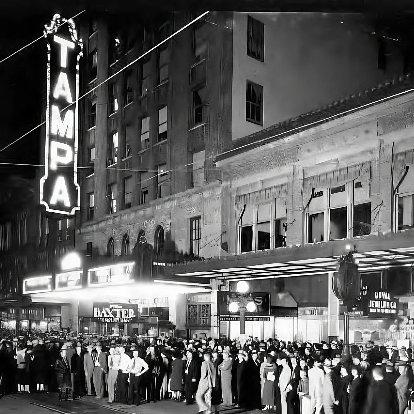 Crowd Outside the Historic Tampa Theatre