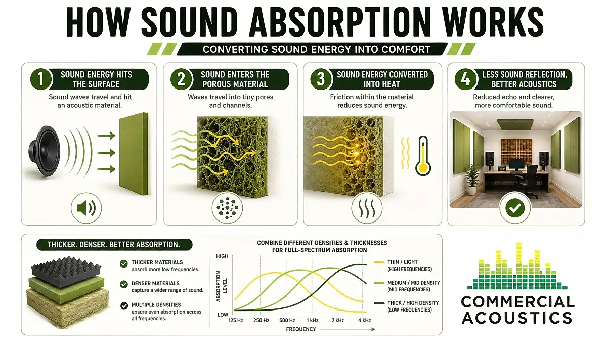 Understanding How Acoustic Materials Absorb Sound Energy
