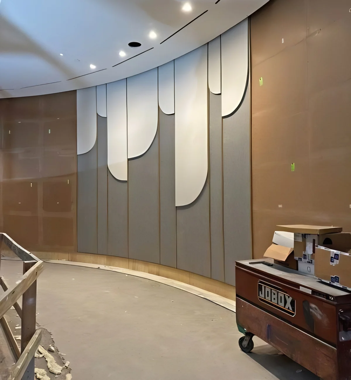 Our Curved Fabric Wall at the Hotel